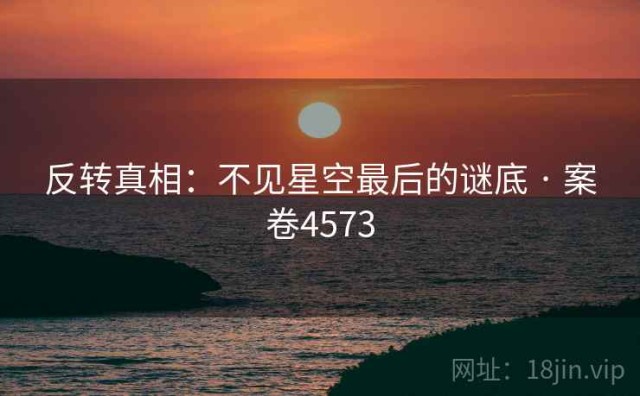 反转真相：不见星空最后的谜底 · 案卷4573