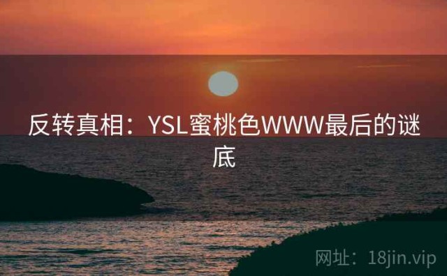 反转真相：YSL蜜桃色WWW最后的谜底