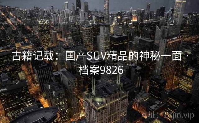 古籍记载：国产SUV精品的神秘一面 · 档案9826