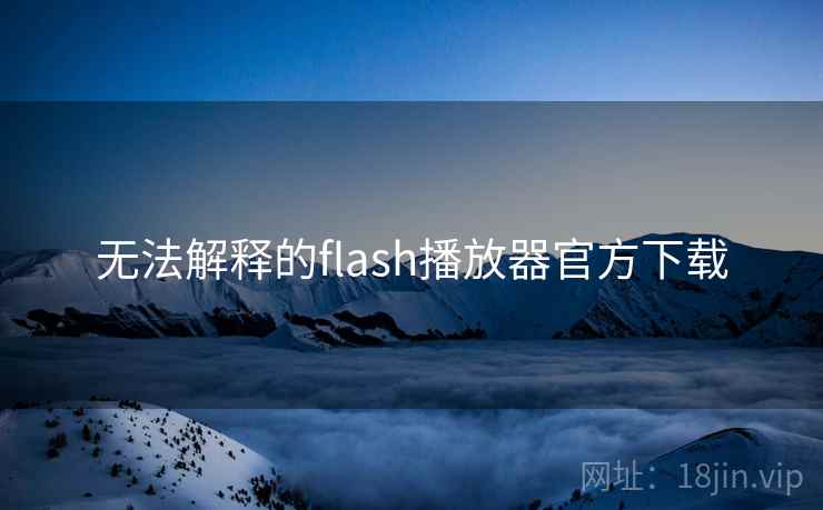 无法解释的flash播放器官方下载