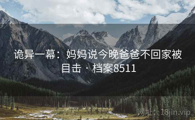 诡异一幕：妈妈说今晚爸爸不回家被目击 · 档案8511