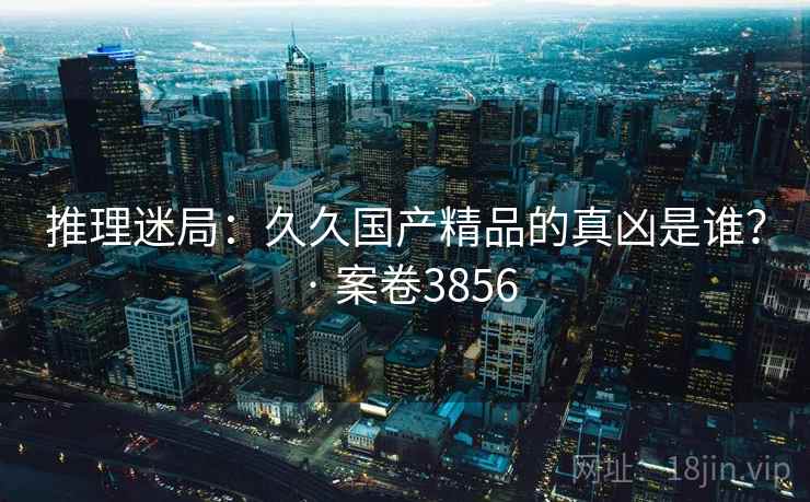 推理迷局：久久国产精品的真凶是谁？ · 案卷3856