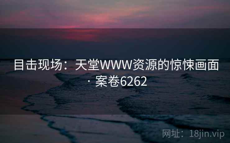 目击现场：天堂WWW资源的惊悚画面 · 案卷6262