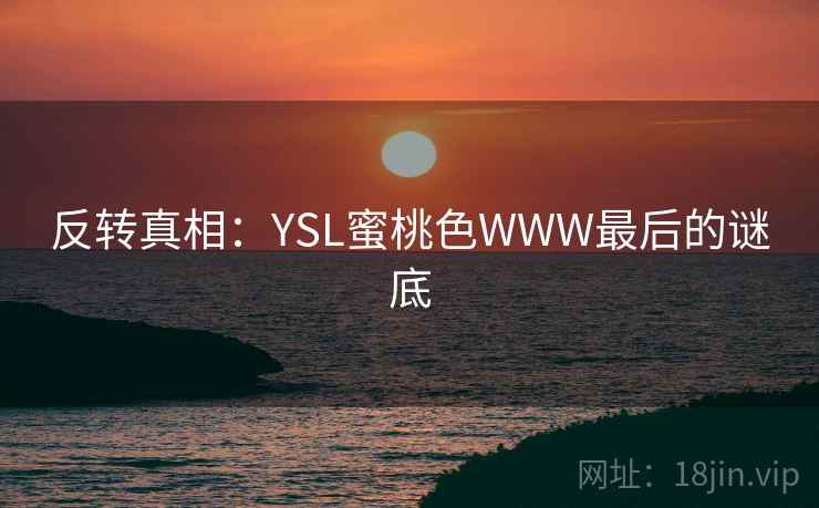 反转真相:YSL蜜桃色WWW最后的谜底 反转真相:YSL蜜桃色WWW最后的谜底