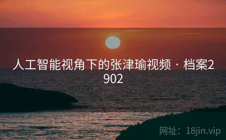 人工智能视角下的张津瑜视频 · 档案2902